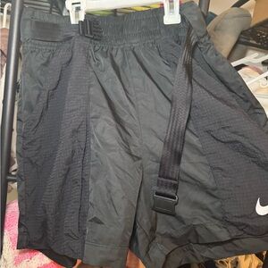 Nike Black Sports Shorts with Belt